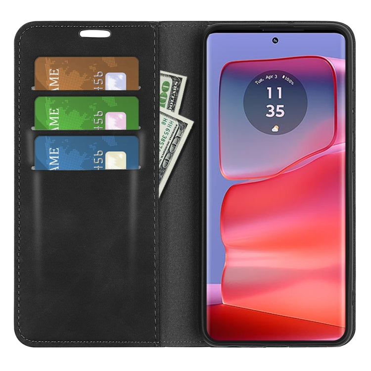 For Motorola Edge 50 Pro Retro-skin Magnetic Suction Leather Phone Case