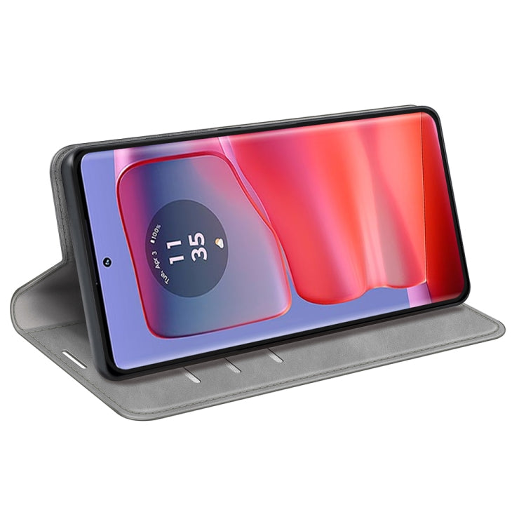 For Motorola Edge 50 Pro Retro-skin Magnetic Suction Leather Phone Case