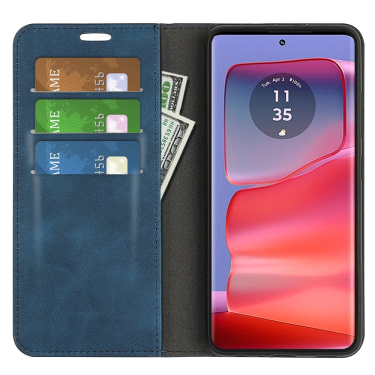 For Motorola Edge 50 Pro Retro-skin Magnetic Suction Leather Phone Case