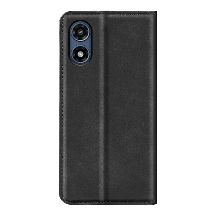 For Motorola Moto G Play 2024 Retro-skin Magnetic Suction Leather Phone Case