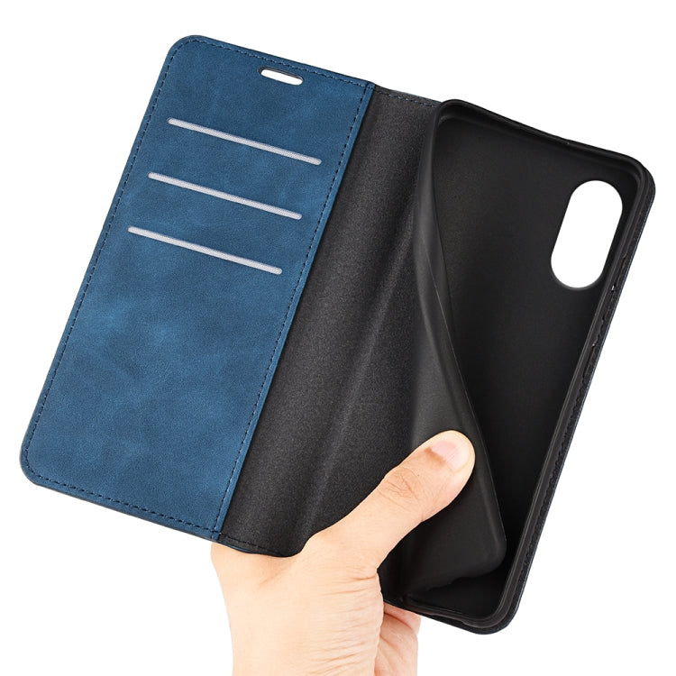 For Motorola Moto G Play 2024 Retro-skin Magnetic Suction Leather Phone Case