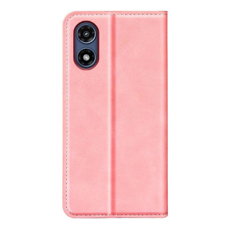 For Motorola Moto G Play 2024 Retro-skin Magnetic Suction Leather Phone Case