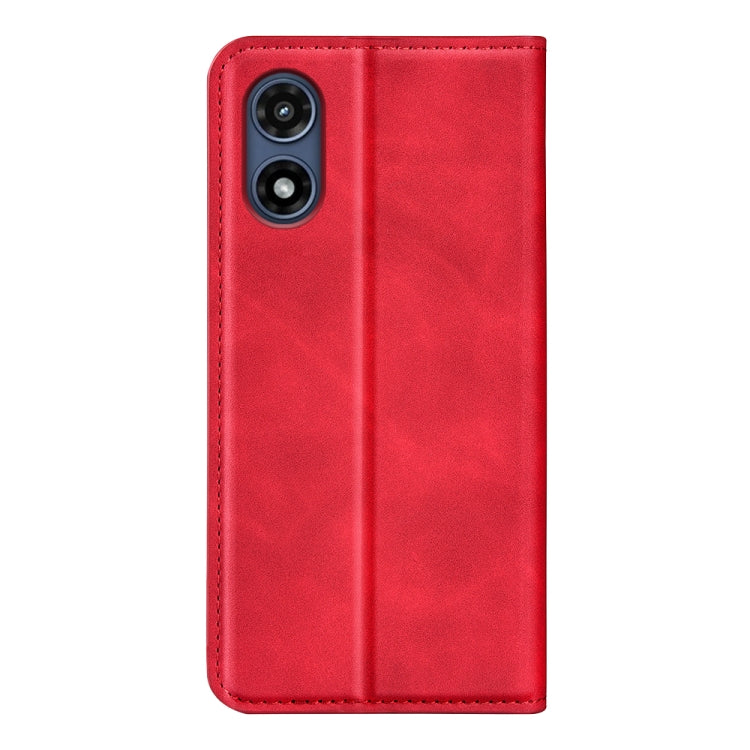 For Motorola Moto G Play 2024 Retro-skin Magnetic Suction Leather Phone Case