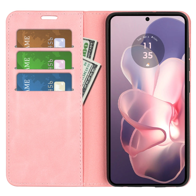 For Motorola Moto G Power 5G 2024 Retro-skin Magnetic Suction Leather Phone Case