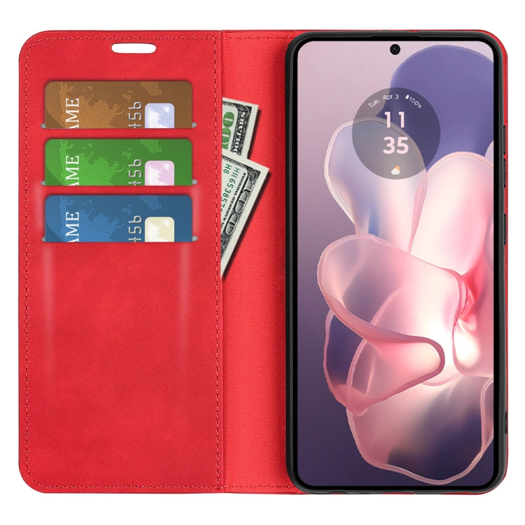 For Motorola Moto G Power 5G 2024 Retro-skin Magnetic Suction Leather Phone Case