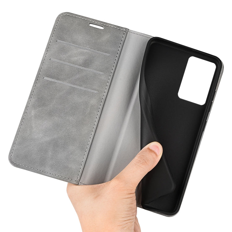 For Motorola Edge 50 Fusion Retro-skin Magnetic Suction Leather Phone Case
