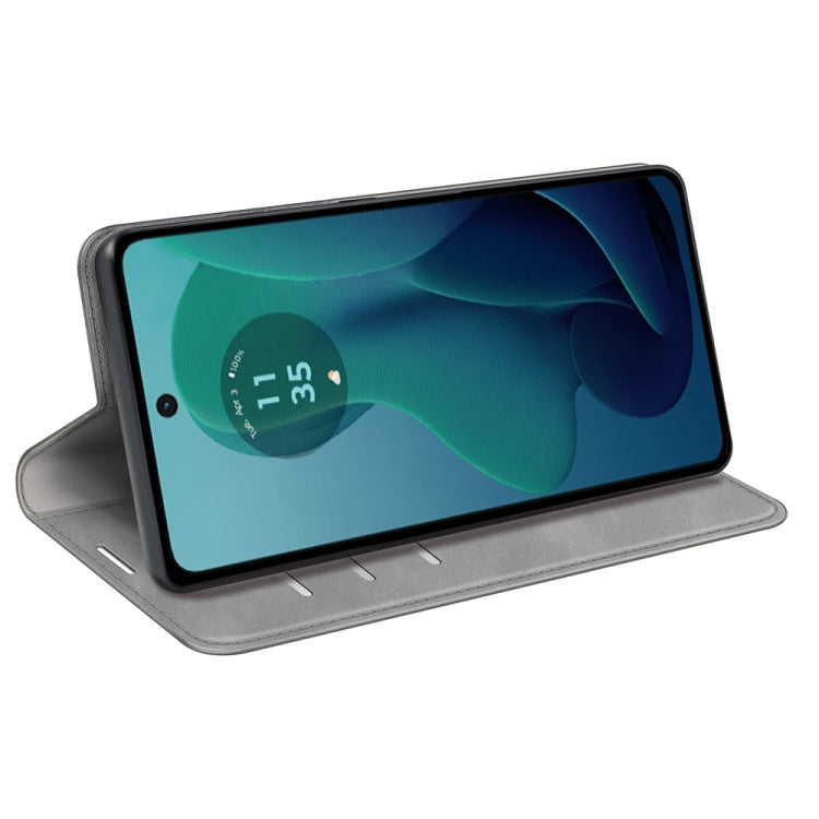 For Motorola Moto G 5G 2024 Retro-skin Magnetic Suction Leather Phone Case
