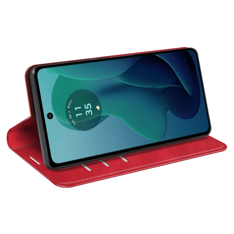 For Motorola Moto G 5G 2024 Retro-skin Magnetic Suction Leather Phone Case