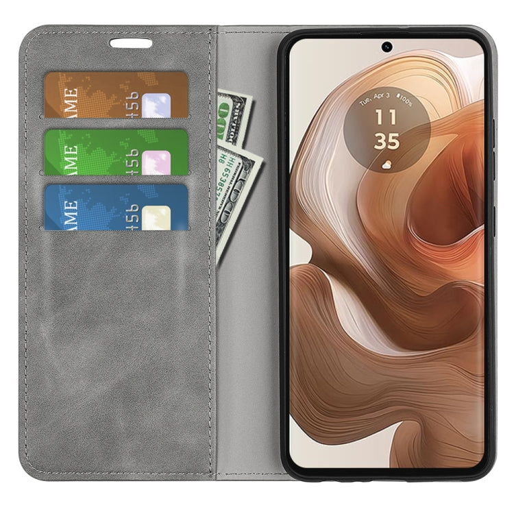 For Motorola Edge 50 Ultra Retro-skin Magnetic Suction Leather Phone Case