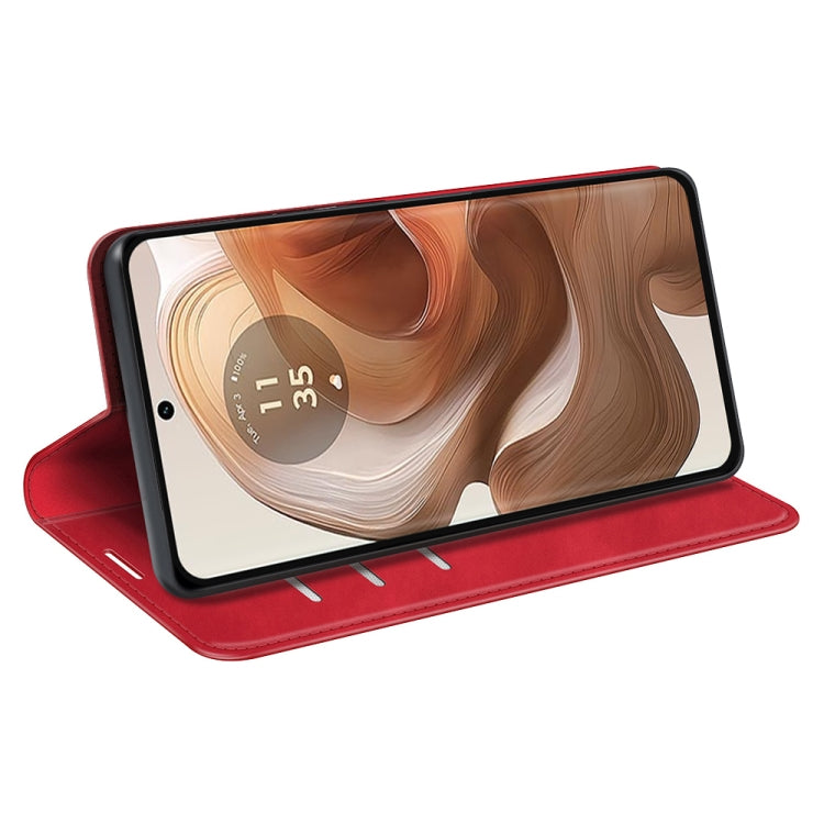 For Motorola Edge 50 Ultra Retro-skin Magnetic Suction Leather Phone Case