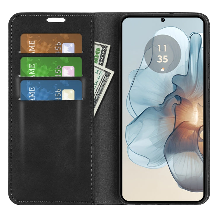 For Motorola Moto G24 Power Retro-skin Magnetic Suction Leather Phone Case
