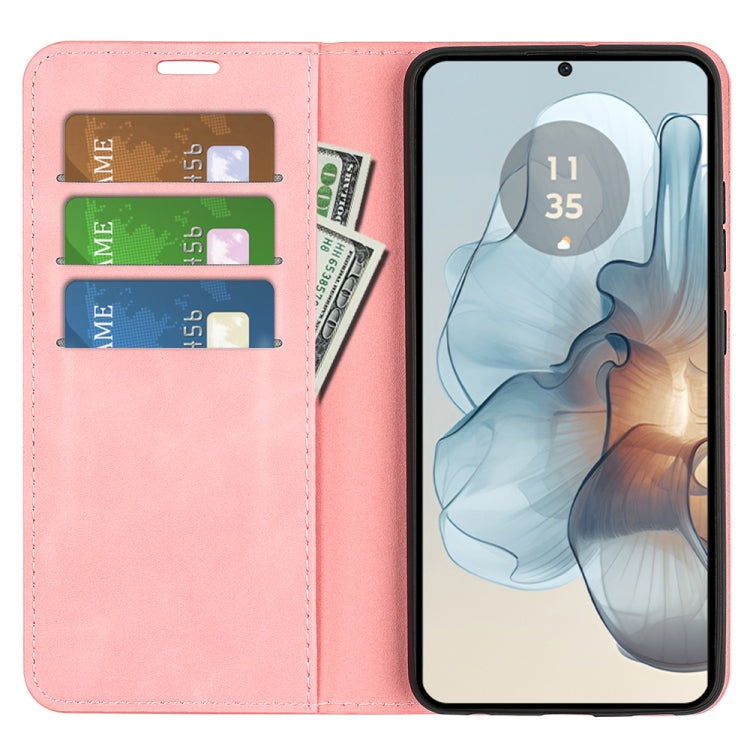 For Motorola Moto G24 Power Retro-skin Magnetic Suction Leather Phone Case