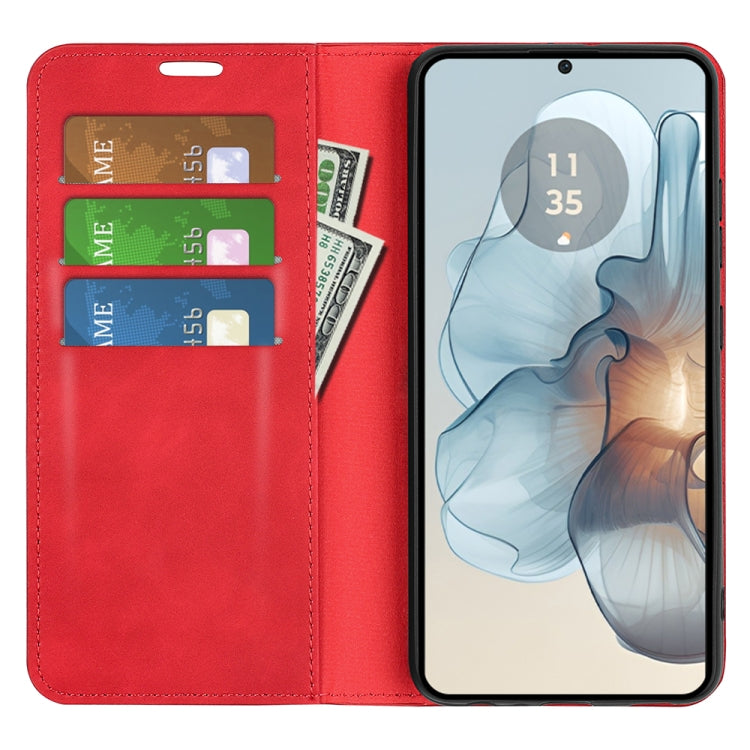 For Motorola Moto G24 Power Retro-skin Magnetic Suction Leather Phone Case