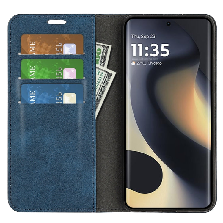 For Motorola Edge 5G 2024 Retro-skin Magnetic Suction Leather Phone Case