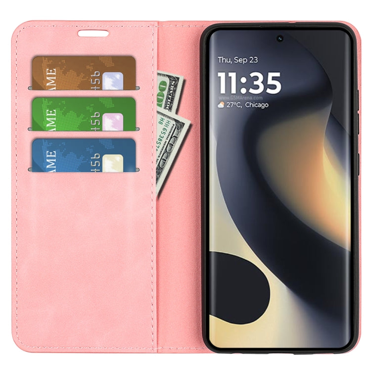 For Motorola Edge 5G 2024 Retro-skin Magnetic Suction Leather Phone Case