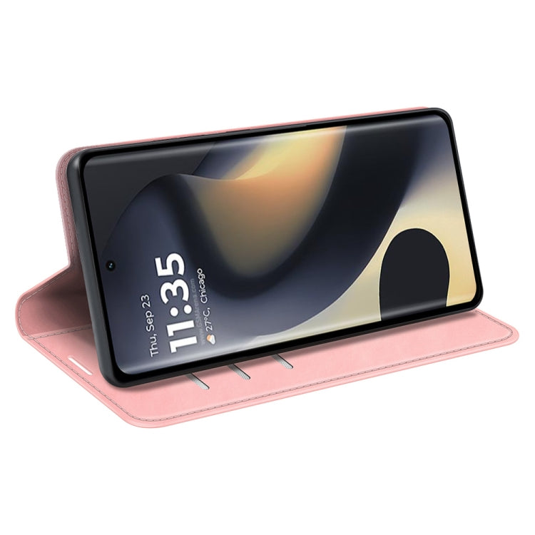 For Motorola Edge 5G 2024 Retro-skin Magnetic Suction Leather Phone Case