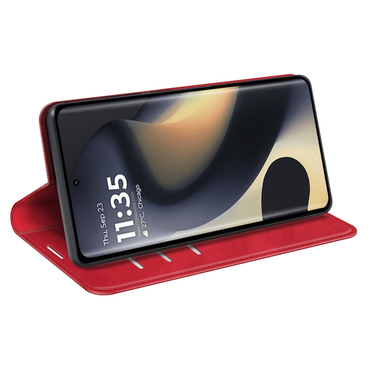 For Motorola Edge 5G 2024 Retro-skin Magnetic Suction Leather Phone Case
