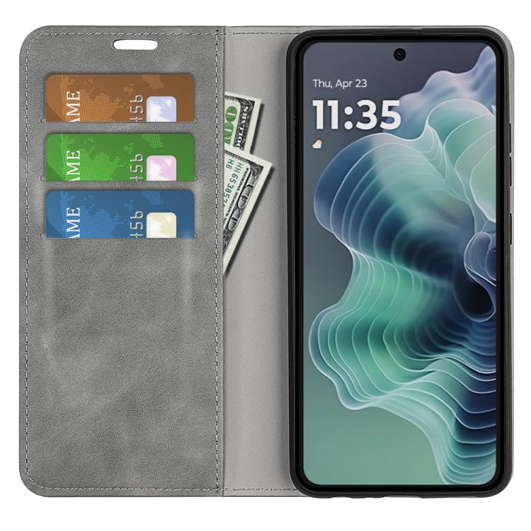 For Motorola Moto G35 5G Retro-skin Magnetic Suction Leather Phone Case