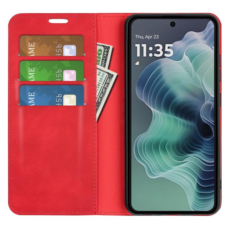 For Motorola Moto G35 5G Retro-skin Magnetic Suction Leather Phone Case