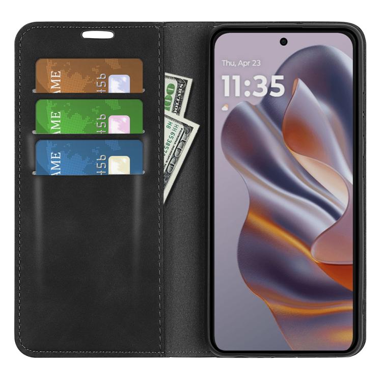 For Motorola Moto Edge 50 Neo 5G Retro-skin Magnetic Suction Leather Phone Case