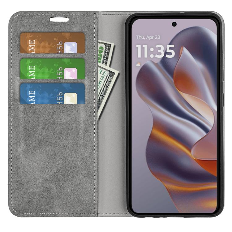 For Motorola Moto Edge 50 Neo 5G Retro-skin Magnetic Suction Leather Phone Case