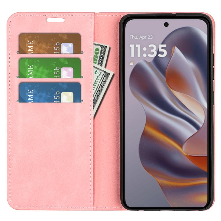 For Motorola Moto Edge 50 Neo 5G Retro-skin Magnetic Suction Leather Phone Case