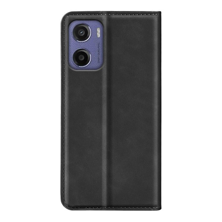 For Motorola Moto E15 Retro-skin Magnetic Suction Leather Phone Case