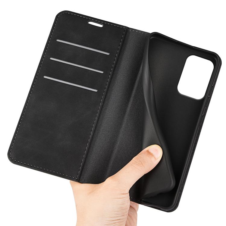 For Motorola Moto E15 Retro-skin Magnetic Suction Leather Phone Case