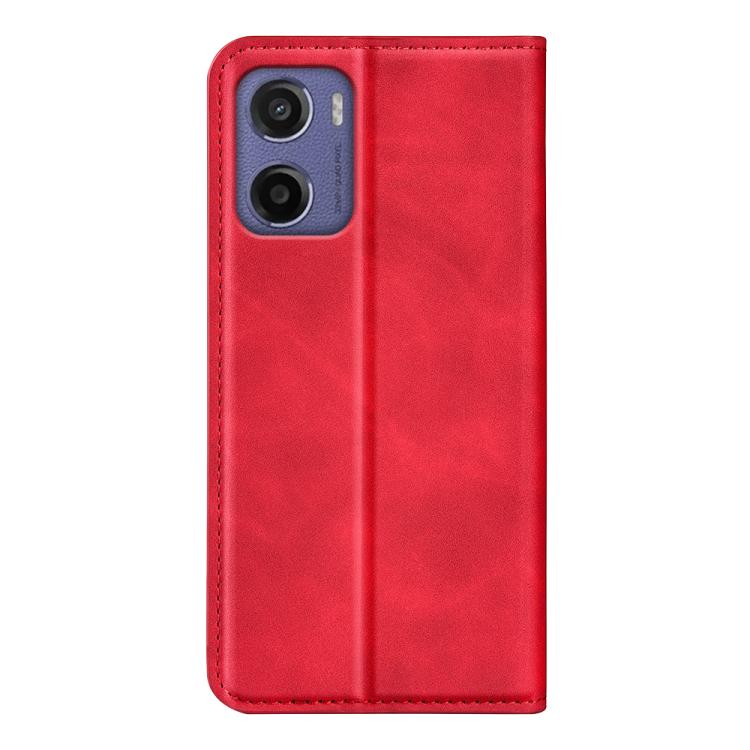 For Motorola Moto E15 Retro-skin Magnetic Suction Leather Phone Case