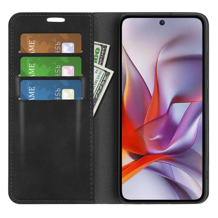 For Motorola Moto G 5G 2025 Retro-skin Magnetic Suction Leather Phone Case