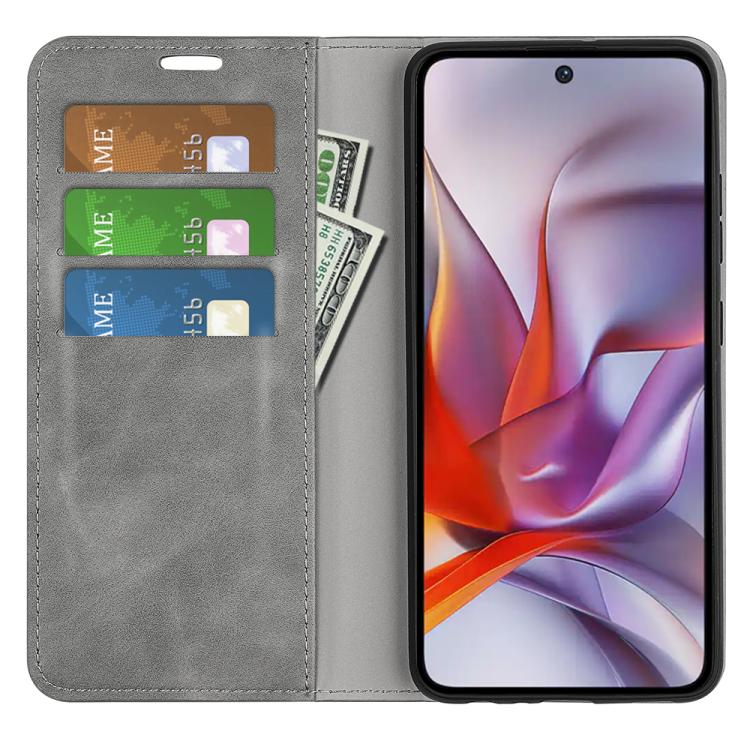For Motorola Moto G 5G 2025 Retro-skin Magnetic Suction Leather Phone Case