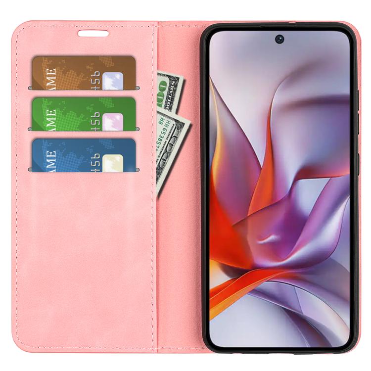 For Motorola Moto G 5G 2025 Retro-skin Magnetic Suction Leather Phone Case