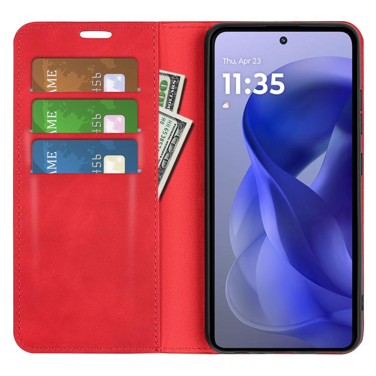 For Motorola Moto G Power 2025 Retro-skin Magnetic Suction Leather Phone Case