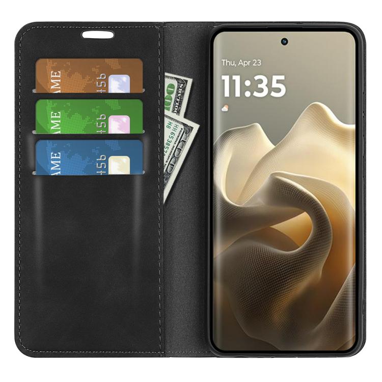 For Motorola Edge 60 Pro Retro-skin Magnetic Suction Leather Phone Case