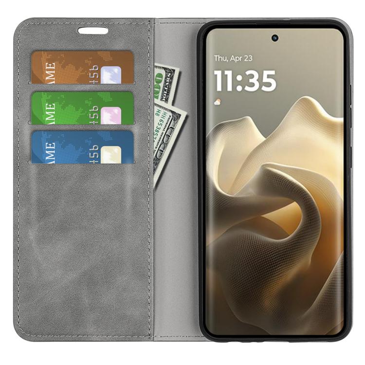 For Motorola Edge 60 Pro Retro-skin Magnetic Suction Leather Phone Case