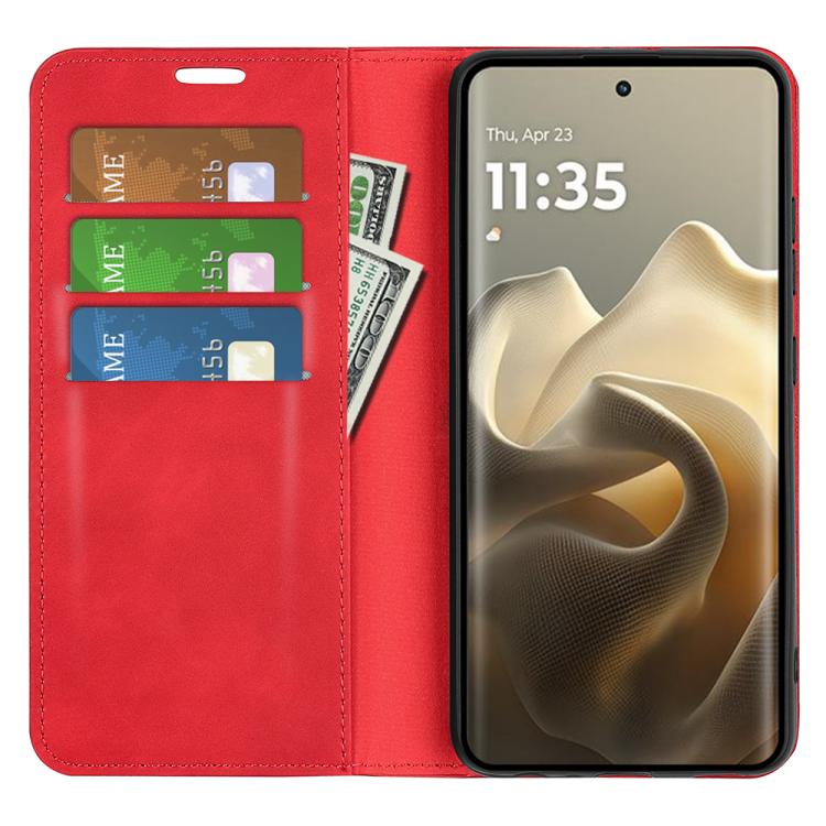 For Motorola Edge 60 Pro Retro-skin Magnetic Suction Leather Phone Case