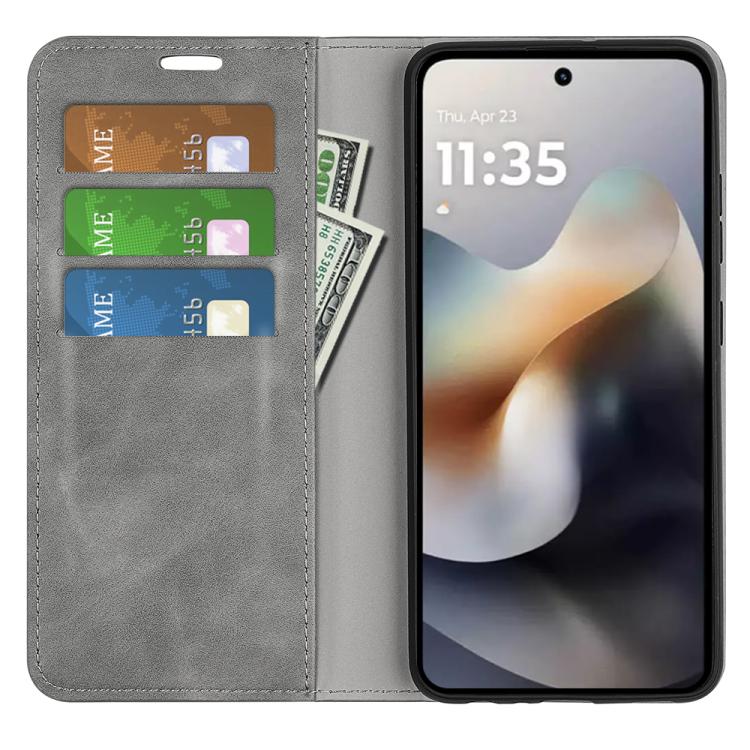 For Motorola Moto G56 5G / G66Y Retro-skin Magnetic Suction Leather Phone Case