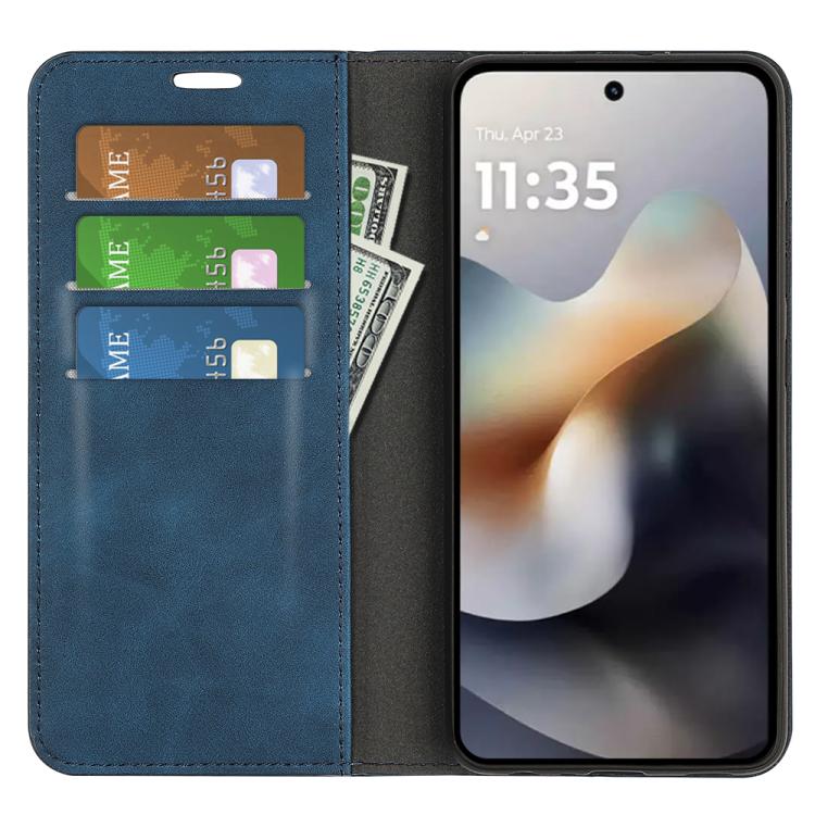 For Motorola Moto G56 5G / G66Y Retro-skin Magnetic Suction Leather Phone Case