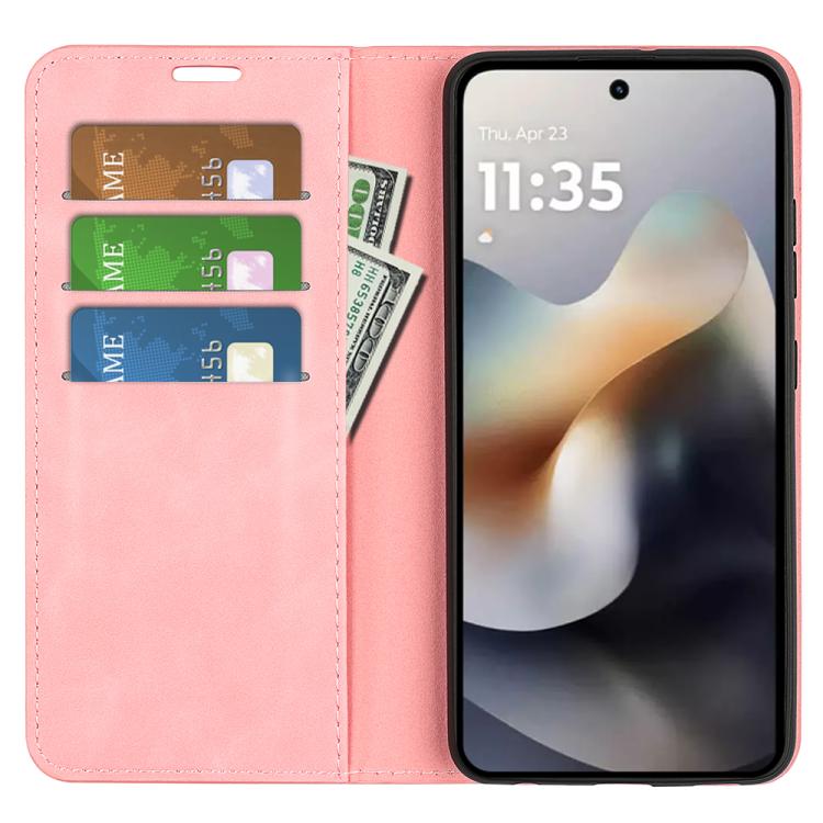 For Motorola Moto G56 5G / G66Y Retro-skin Magnetic Suction Leather Phone Case