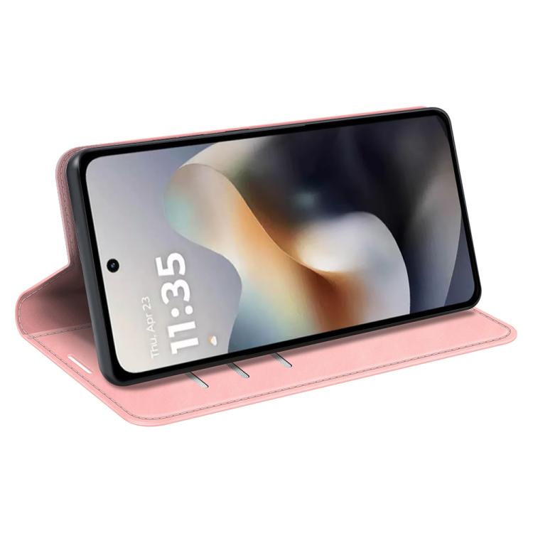 For Motorola Moto G56 5G / G66Y Retro-skin Magnetic Suction Leather Phone Case