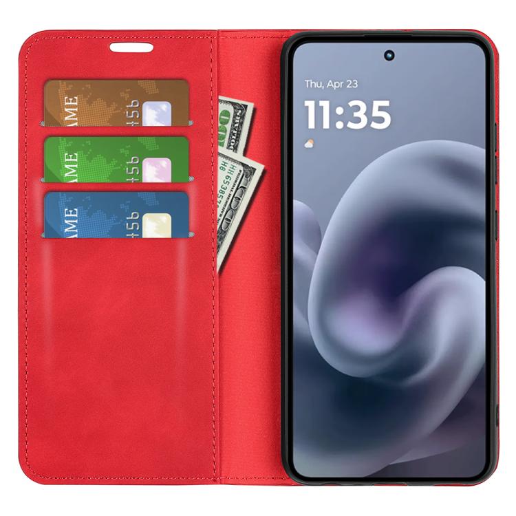 For Motorola Moto G86 5G Retro-skin Magnetic Suction Leather Phone Case