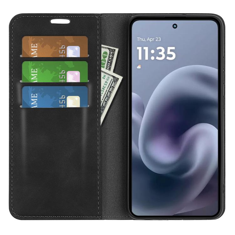 For Motorola Moto G86 Power Retro-skin Magnetic Suction Leather Phone Case
