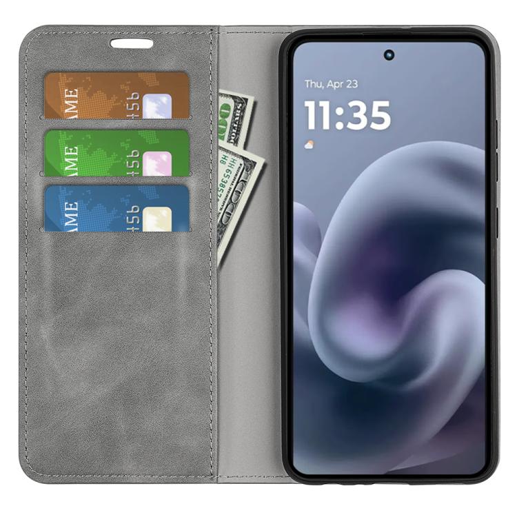 For Motorola Moto G86 Power Retro-skin Magnetic Suction Leather Phone Case