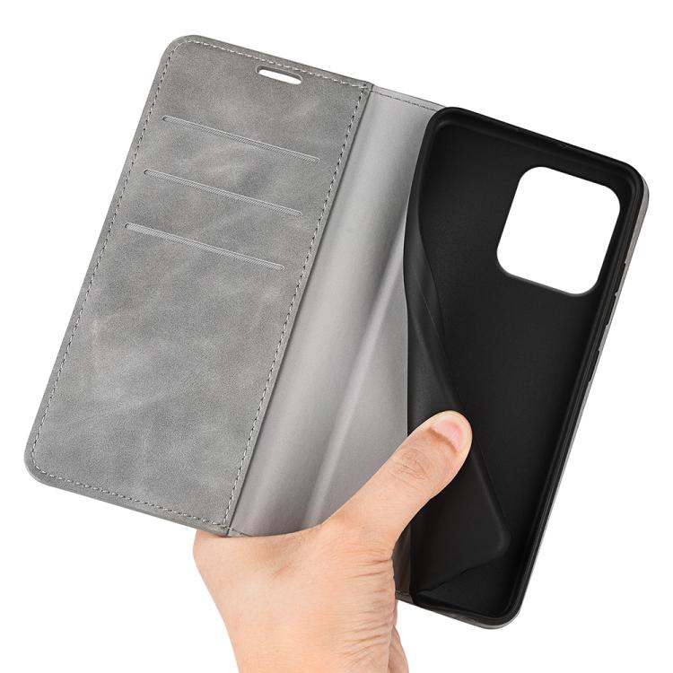 For Motorola Moto G86 Power Retro-skin Magnetic Suction Leather Phone Case
