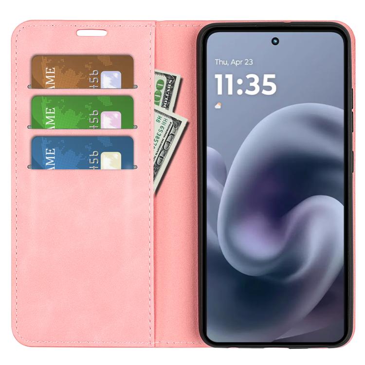 For Motorola Moto G86 Power Retro-skin Magnetic Suction Leather Phone Case