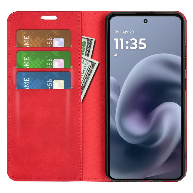 For Motorola Moto G86 Power Retro-skin Magnetic Suction Leather Phone Case