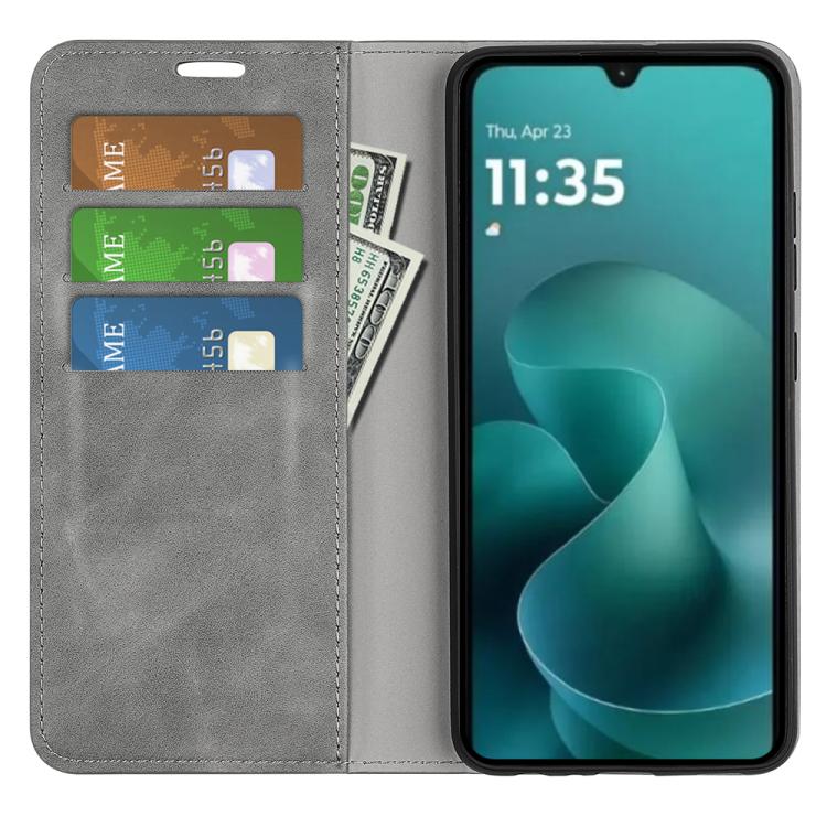 For Motorola Moto G06 4G Retro-skin Magnetic Suction Leather Phone Case