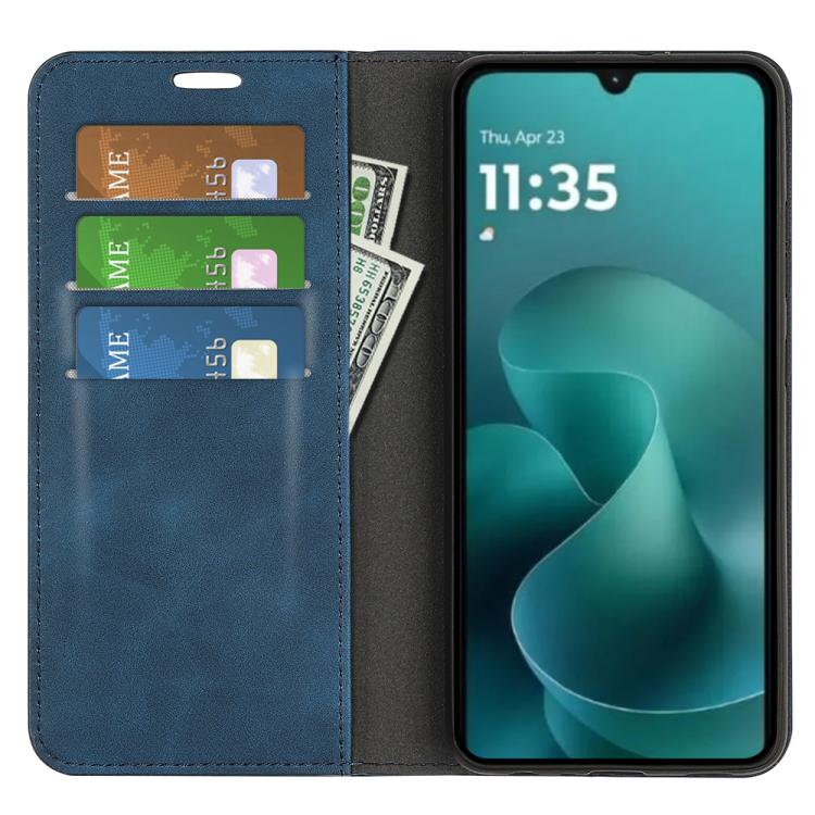 For Motorola Moto G06 4G Retro-skin Magnetic Suction Leather Phone Case