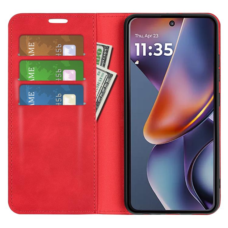 For Motorola Moto G 5G 2026 Retro-skin Magnetic Suction Leather Phone Case