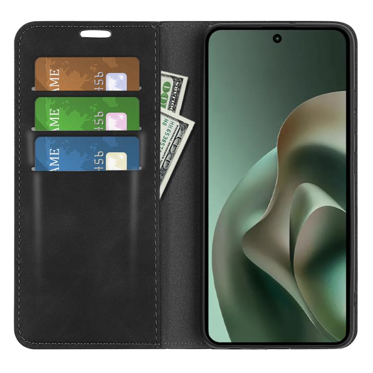 For Motorola Moto G67 Power Retro-skin Magnetic Suction Leather Phone Case